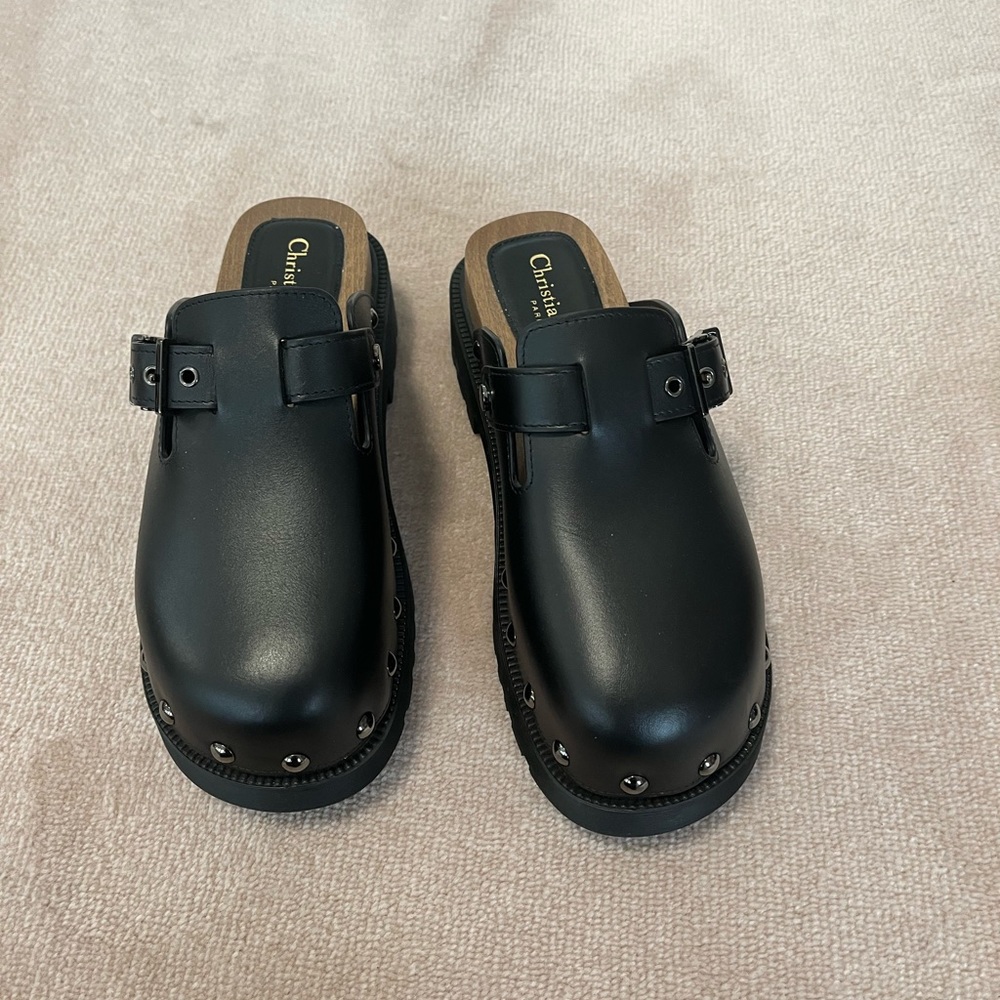Dior leather studded accent mules - Picture 11 of 17